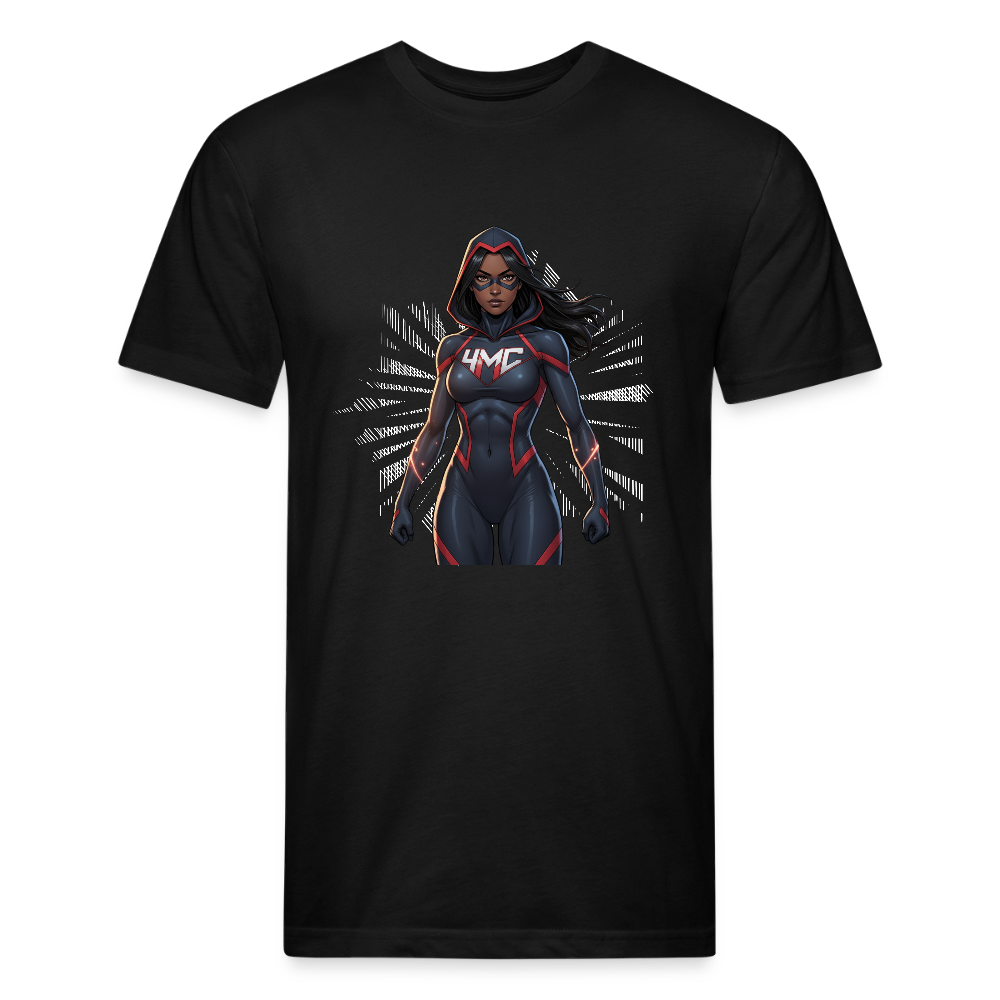 4MComics Woman of Power Variant Tee | Fitted Superhero Style - black
