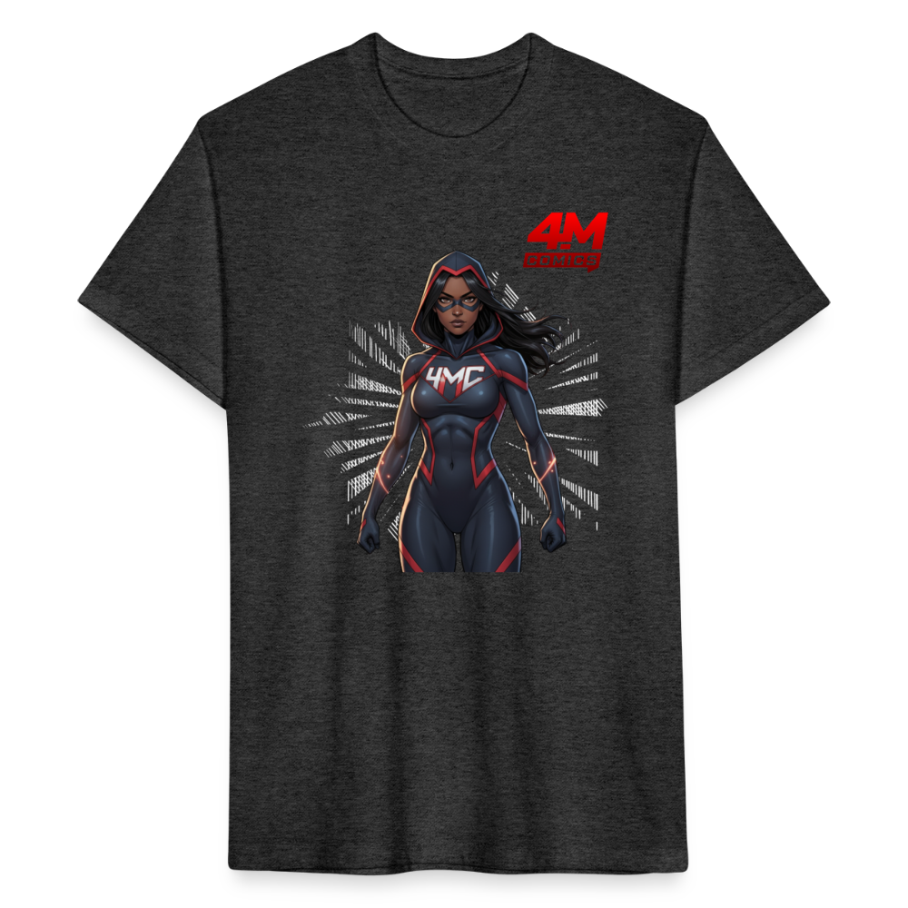 4MComics Woman of Power superhero T-Shirt - heather black