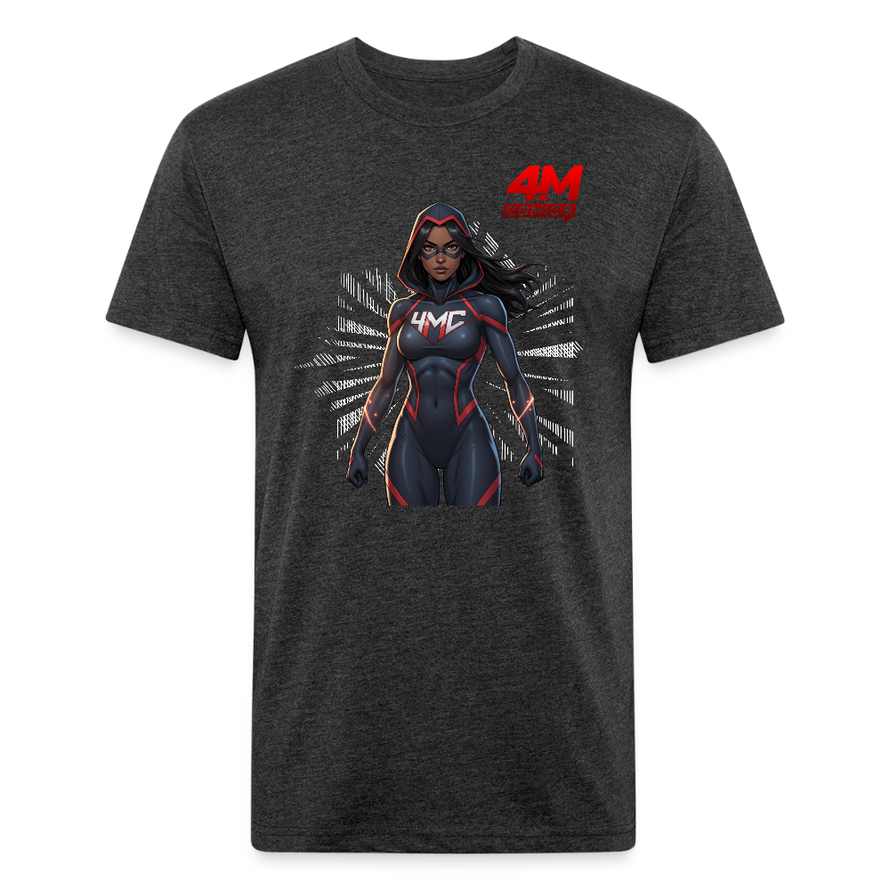 4MComics Woman of Power superhero T-Shirt - heather black