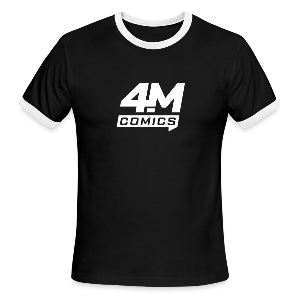 4M Comics Men's Ringer T-Shirt - black/white