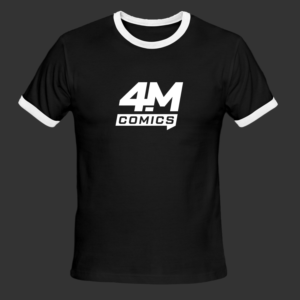 4M Comics Men's Ringer T-Shirt - black/white