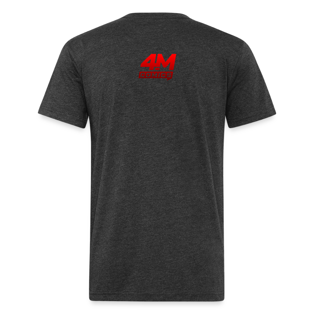 4MComics Woman of Power Variant Tee | Fitted Superhero Style - heather black