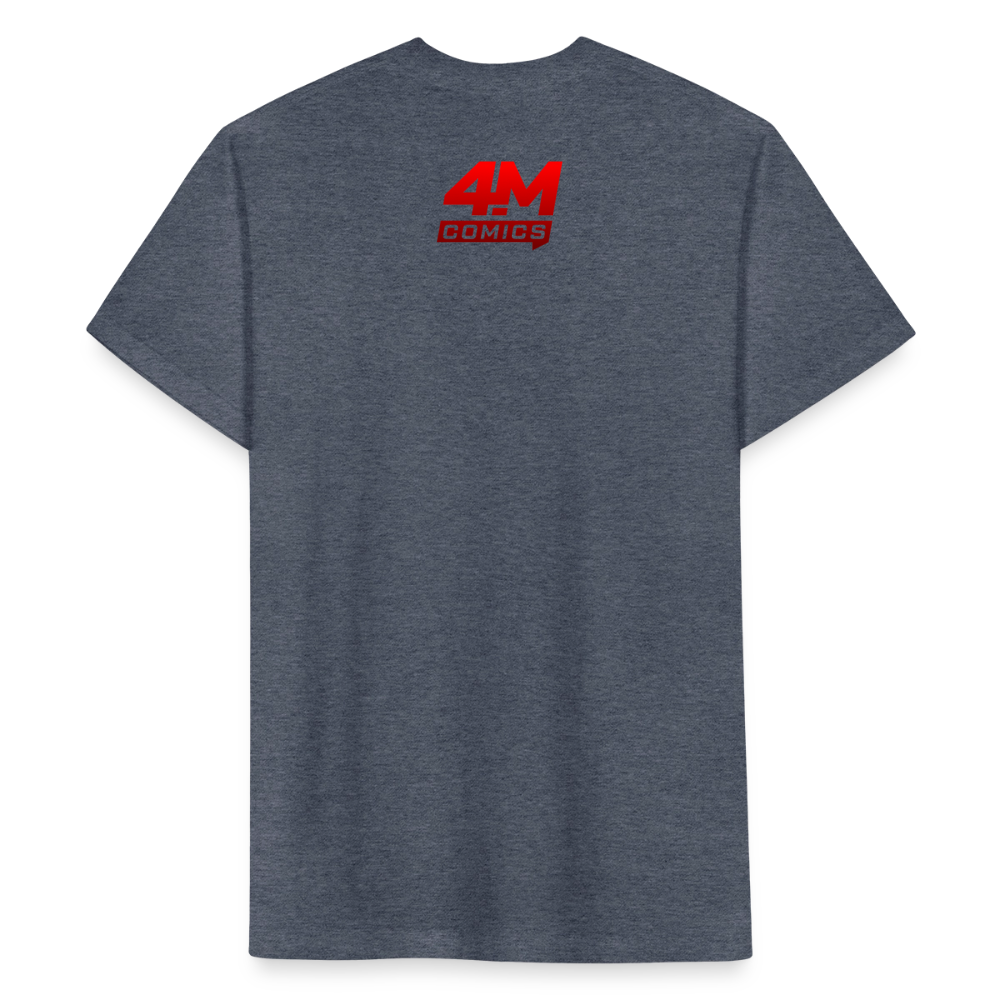 4MComics Woman of Power Variant Tee | Fitted Superhero Style - heather navy