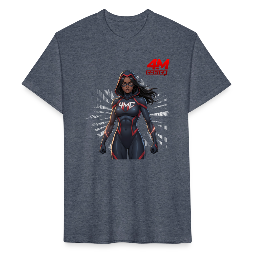 4MComics Woman of Power superhero T-Shirt - heather navy