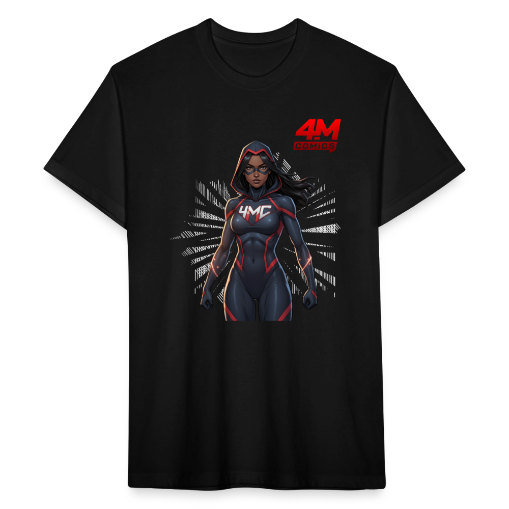 4MComics Woman of Power superhero T-Shirt - black