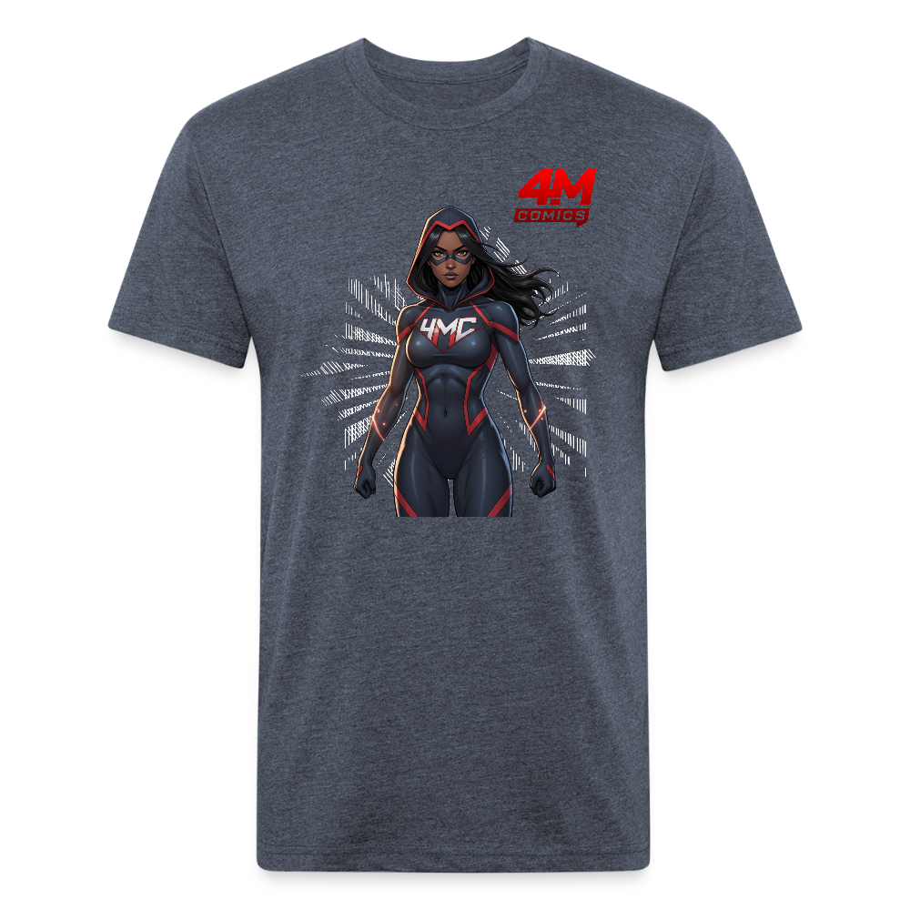 4MComics Woman of Power superhero T-Shirt - heather navy