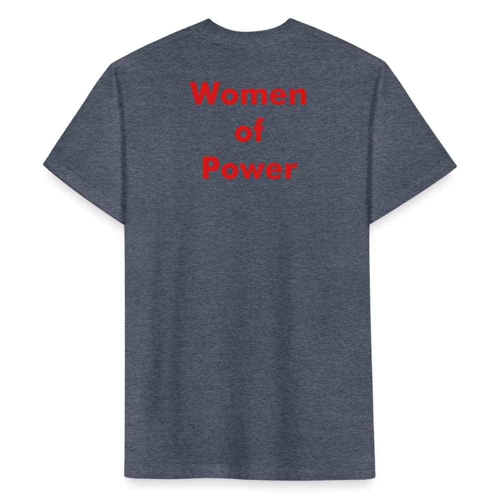 4MComics Woman of Power superhero T-Shirt - heather navy