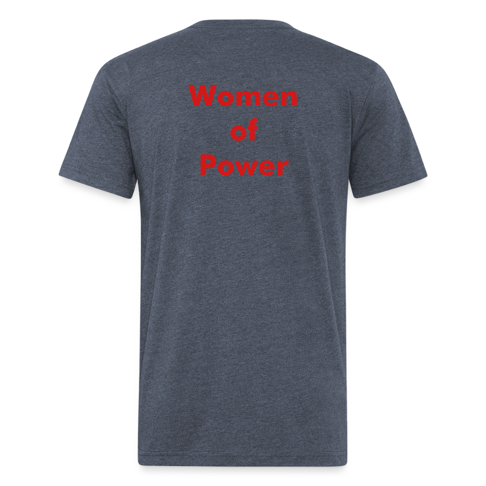 4MComics Woman of Power superhero T-Shirt - heather navy