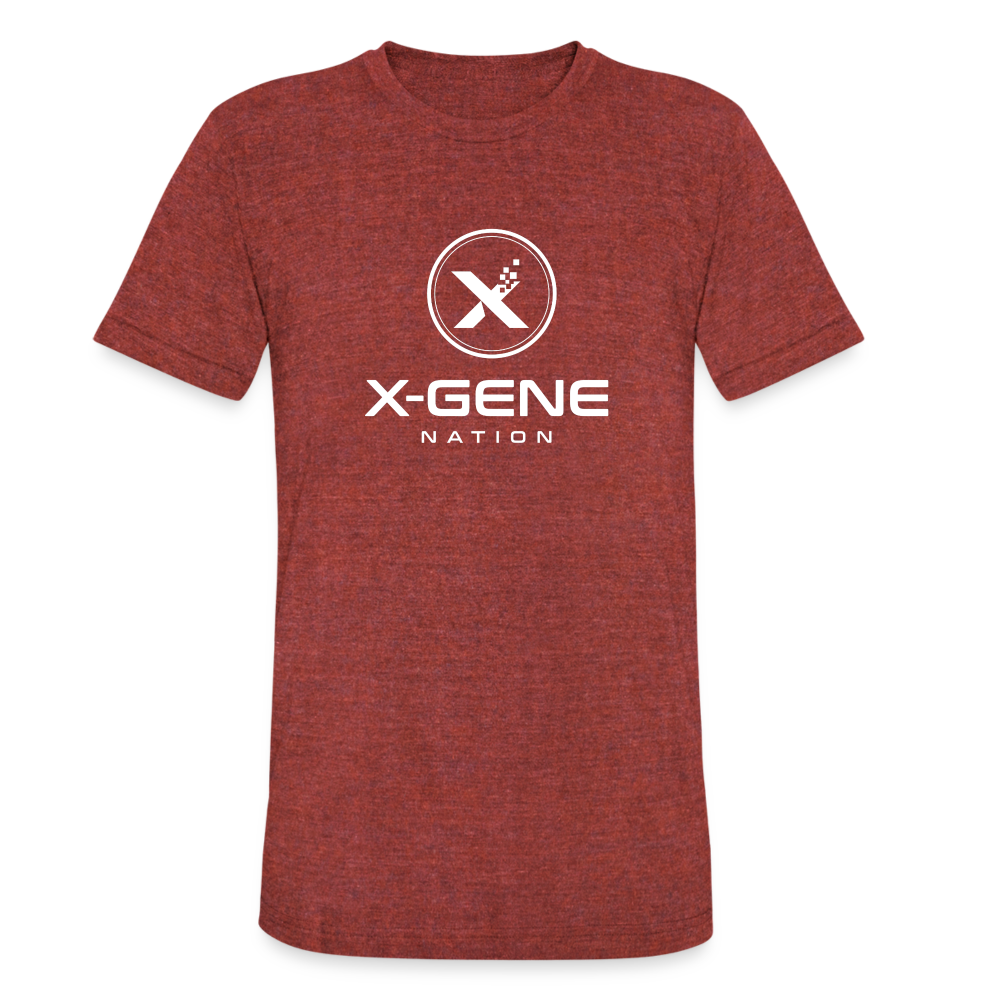 X-Gene Nation Tri-Blend T-Shirt - heather cranberry