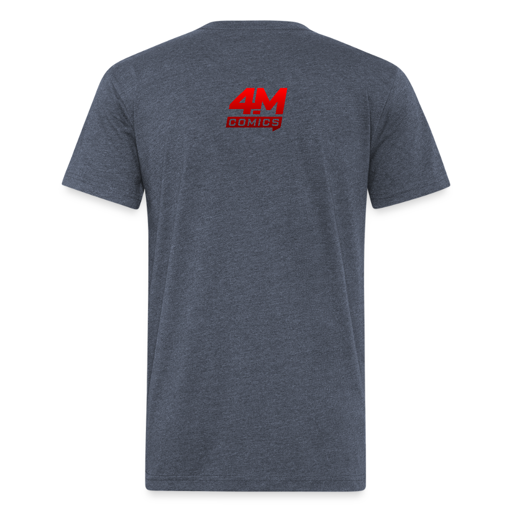 4MComics Woman of Power Variant Tee | Fitted Superhero Style - heather navy