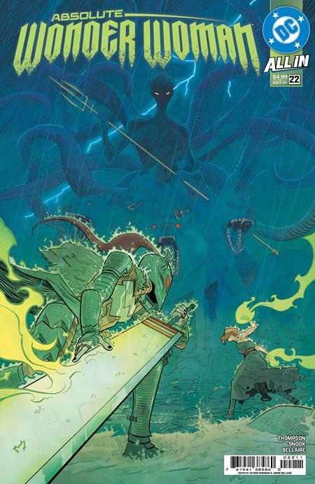 Absolute Wonder Woman #22 CVR A by Hayden Sherman featuring Wonder Woman and Circe confronting a towering mythological threat in the DC All In Absolute Universe.
