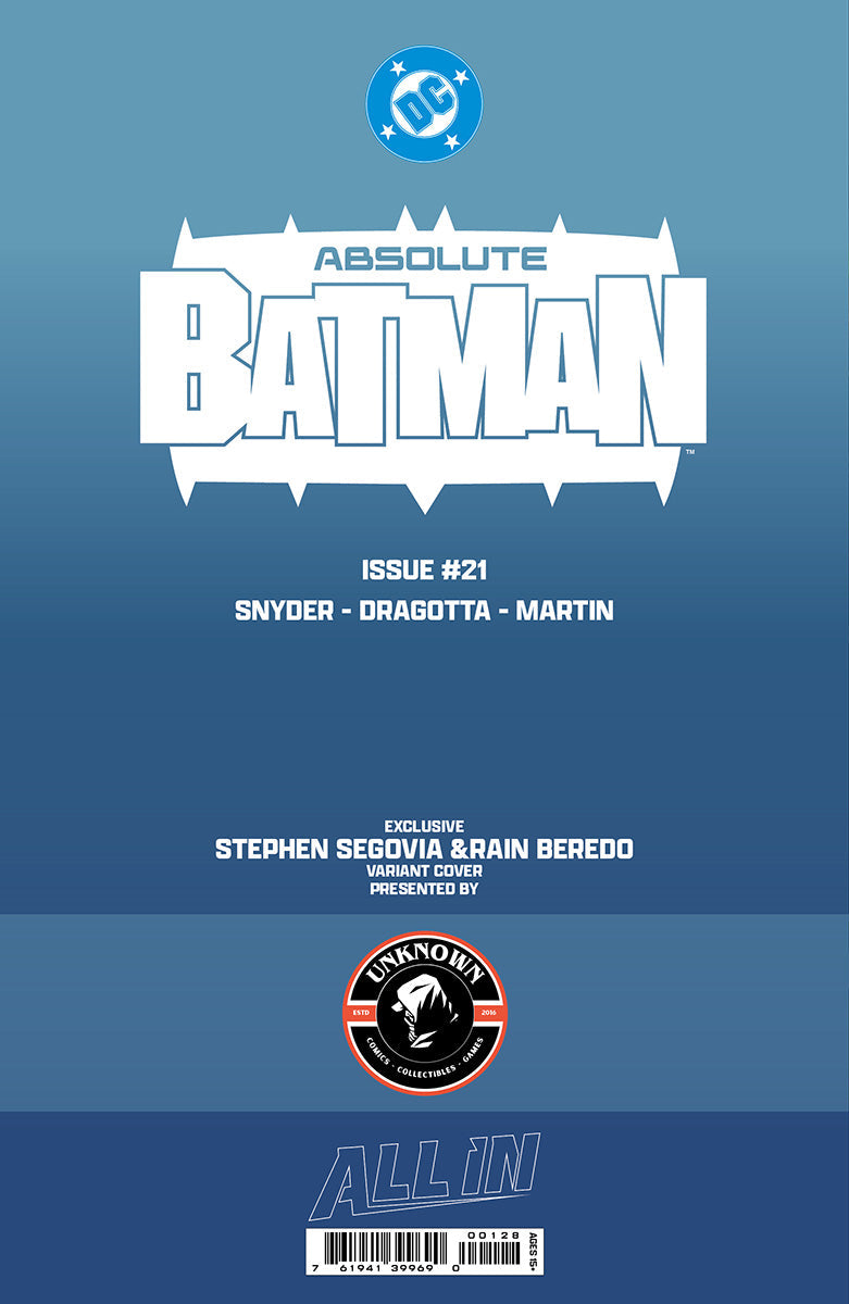 ABSOLUTE BATMAN #21 STEPHEN SEGOVIA EXCLUSIVE VARIANT