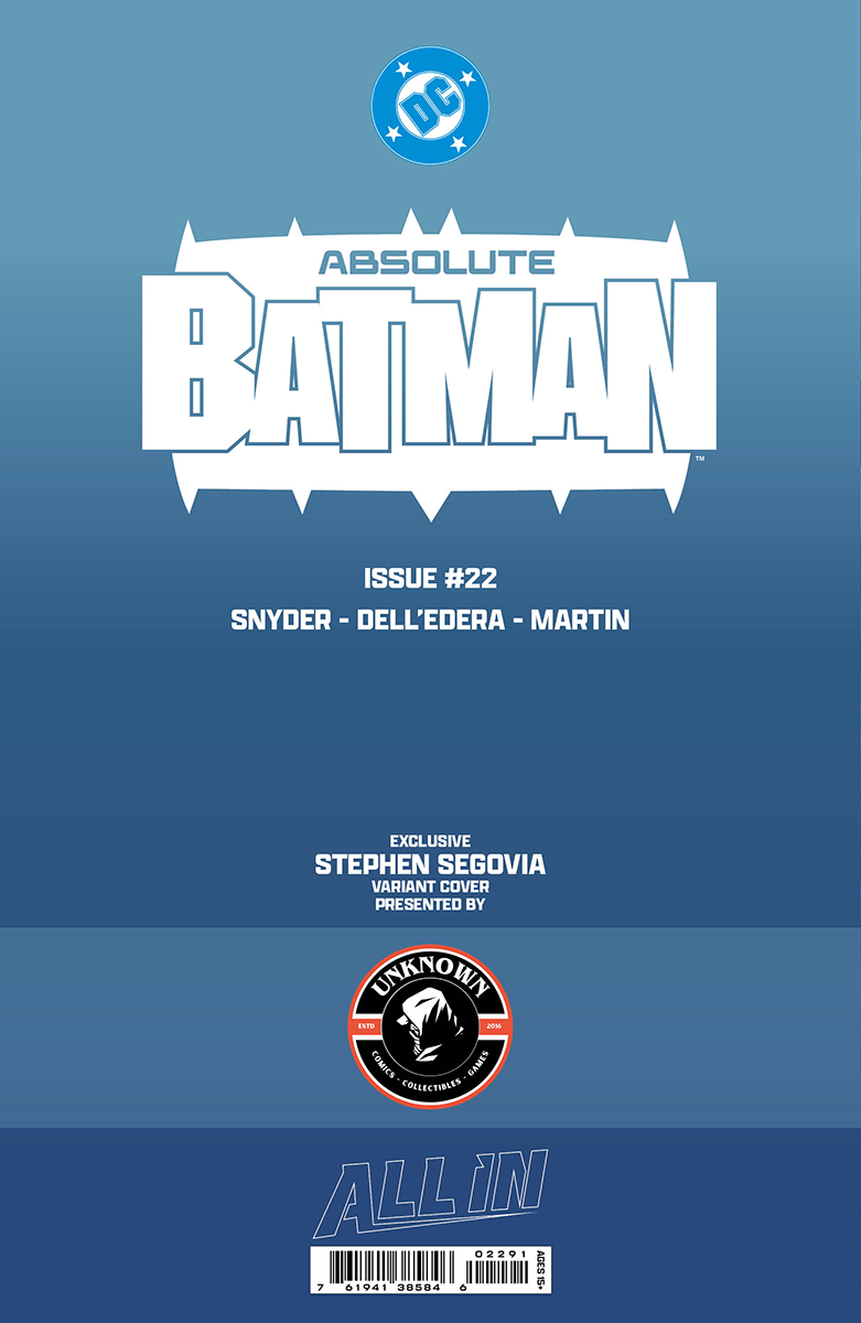 ABSOLUTE BATMAN #22 STEPHEN SEGOVIA EXCLUSIVE VARIANT (07/08/2026)