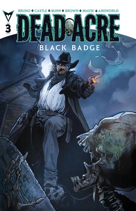 Dead Acre #3 Cover A featuring Riley Brown artwork for the supernatural Western horror series based on the Black Badge universe.