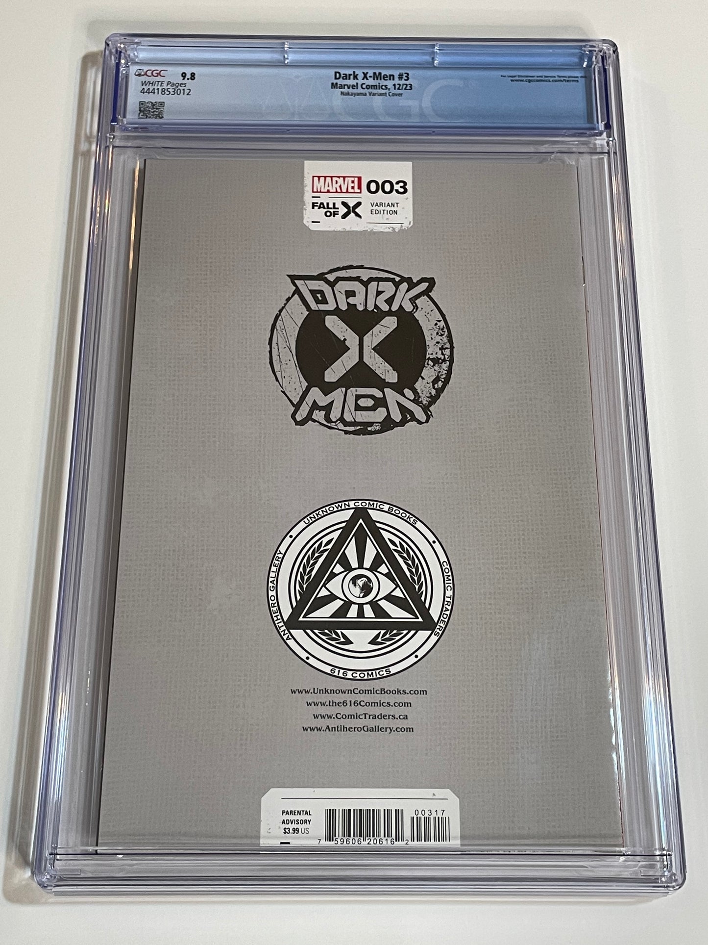 Dark X-Men #3 CGC 9.8 | Virgin Foil Nakayama Exclusive
