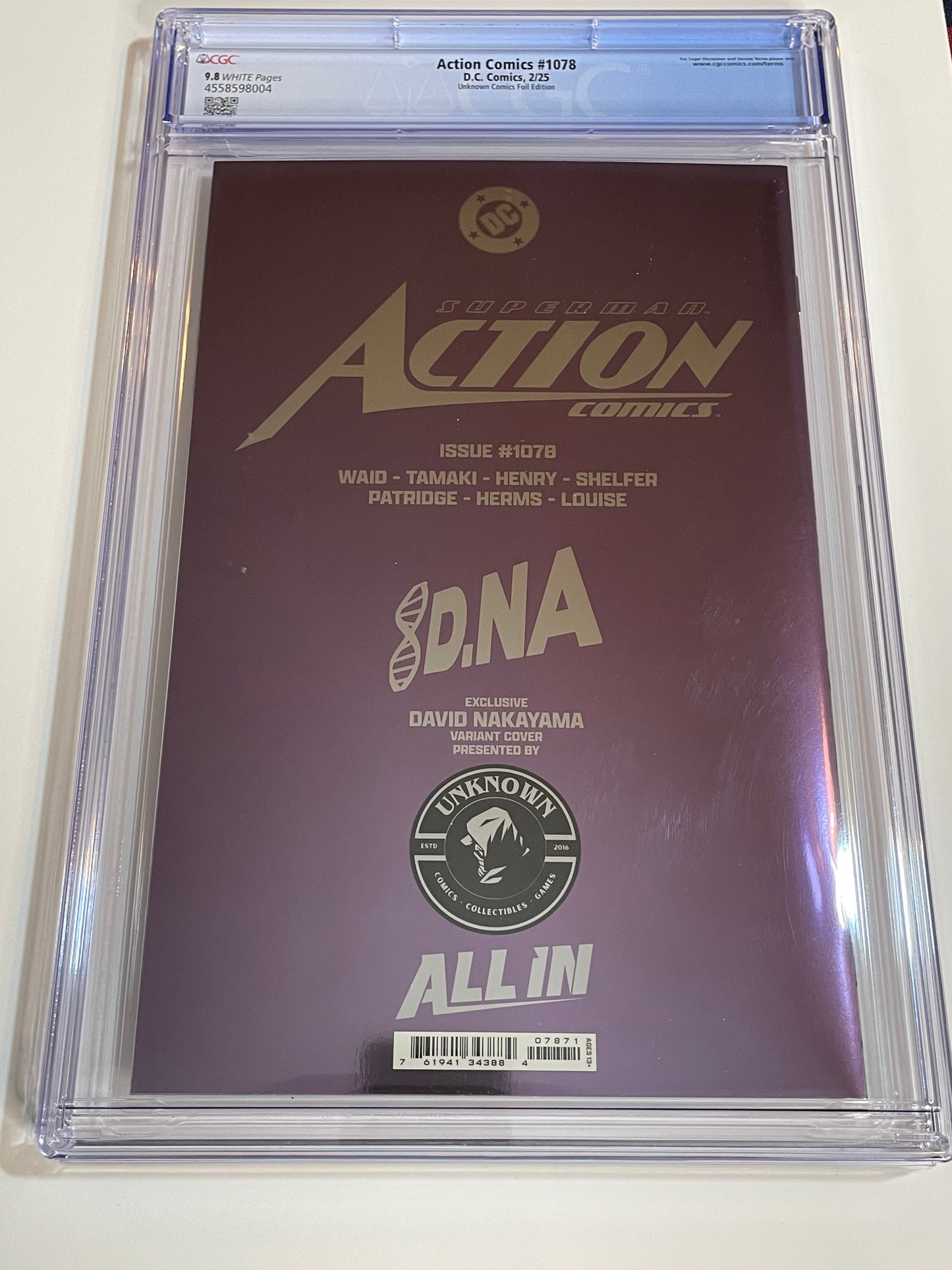 Action Comics #1078 CGC 9.8 | 1st Koncept | Nakayama Foil Virgin Exclusive