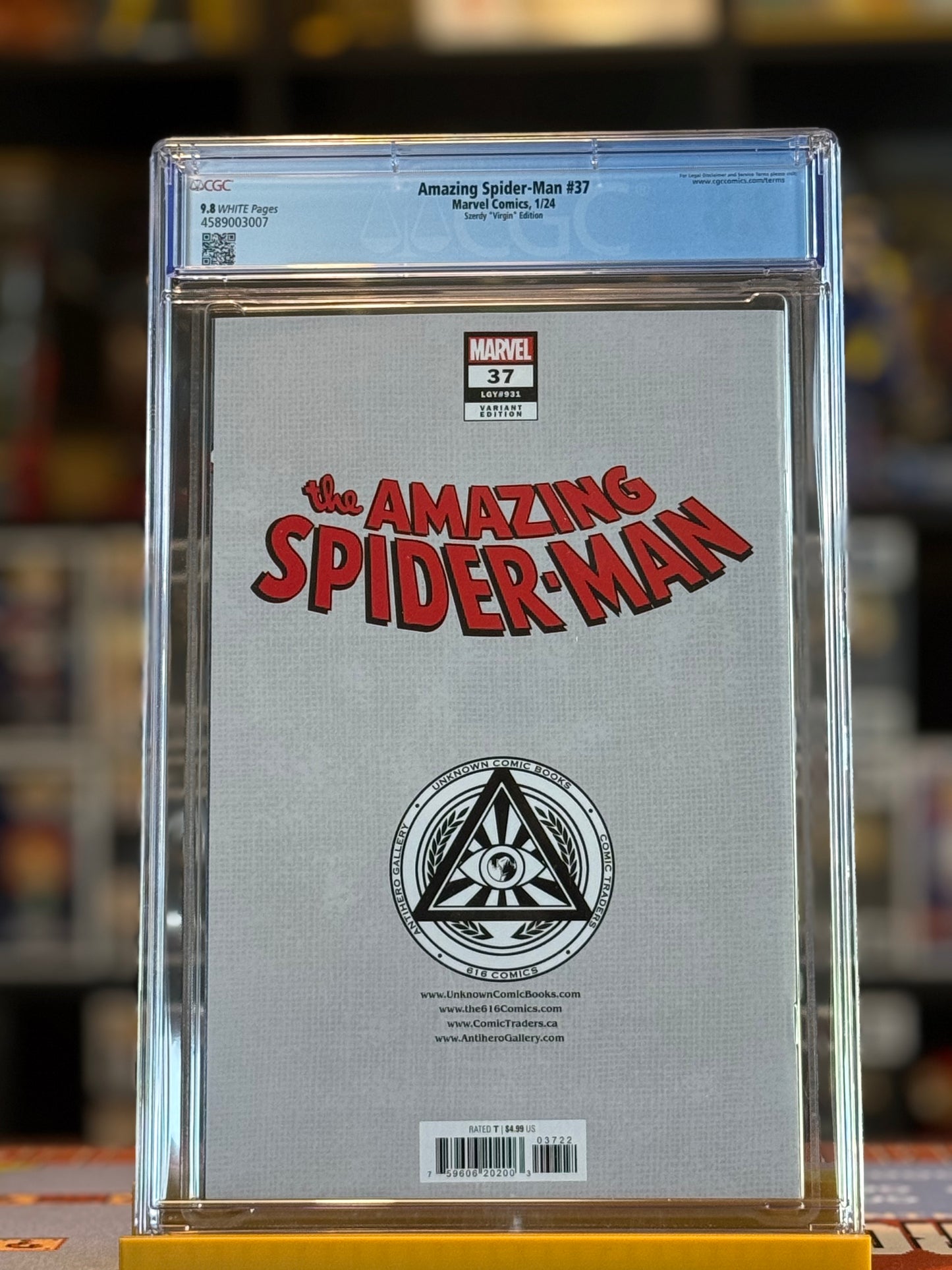Amazing Spider-Man #37 – CGC 9.8 NM/M – Spider-Gwen Nathan Szerdy Virgin Exclusive (2024 Marvel)