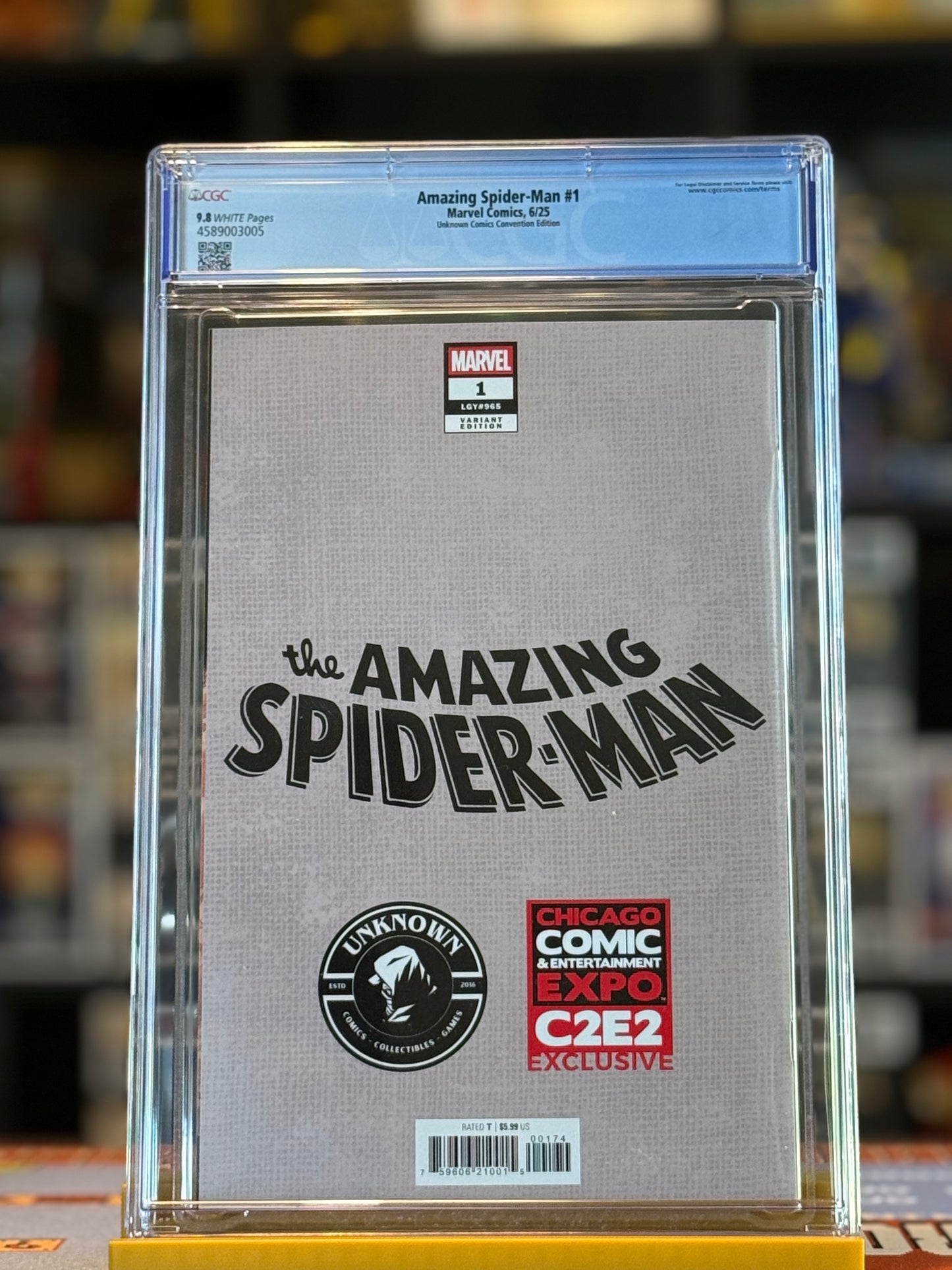 Amazing Spider-Man #1 – CGC 9.8 NM/M – Nathan Szerdy Black Cat C2E2 Virgin B&W Exclusive Variant