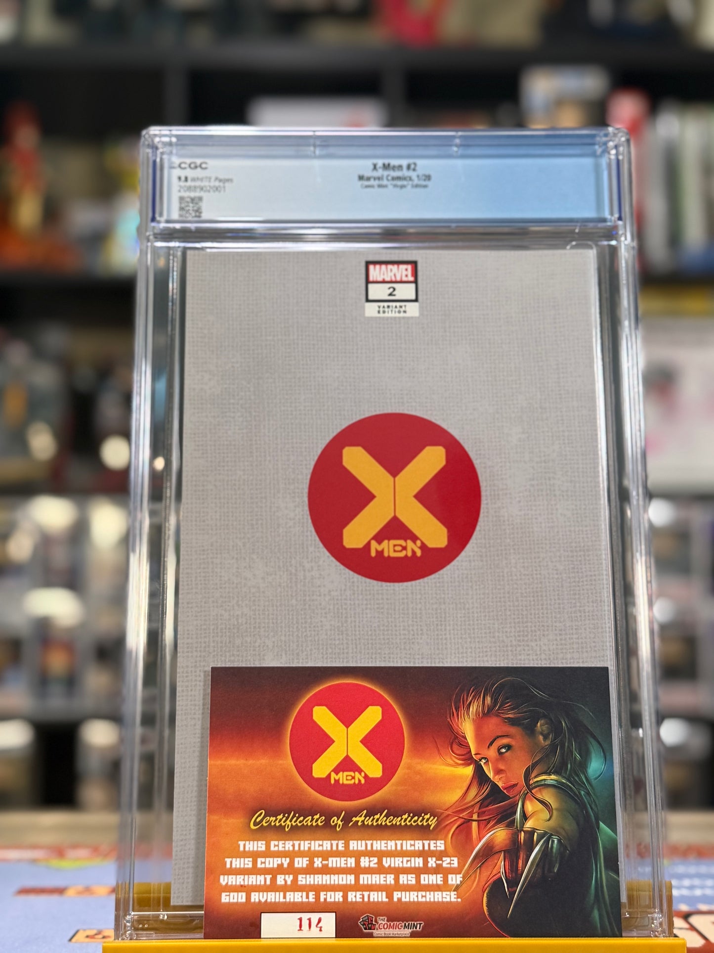 X-Men #2 Shannon Maer Virgin Variant CGC 9.8 — X-23 cover, Marvel Comics slabbed collectible.