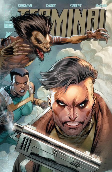 Terminal #1 CVR F 1:50 Rob Liefeld & Jay Ramos Variant featuring dynamic cover artwork of heroes battling a ferocious superhuman creature in the new Image Comics superhero series