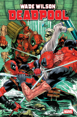 Wade Wilson: Deadpool #7 cover by Geoff Shaw featuring Deadpool facing the terrifying Badpools in Marvel Comics' action-packed, Parental Advisory series.