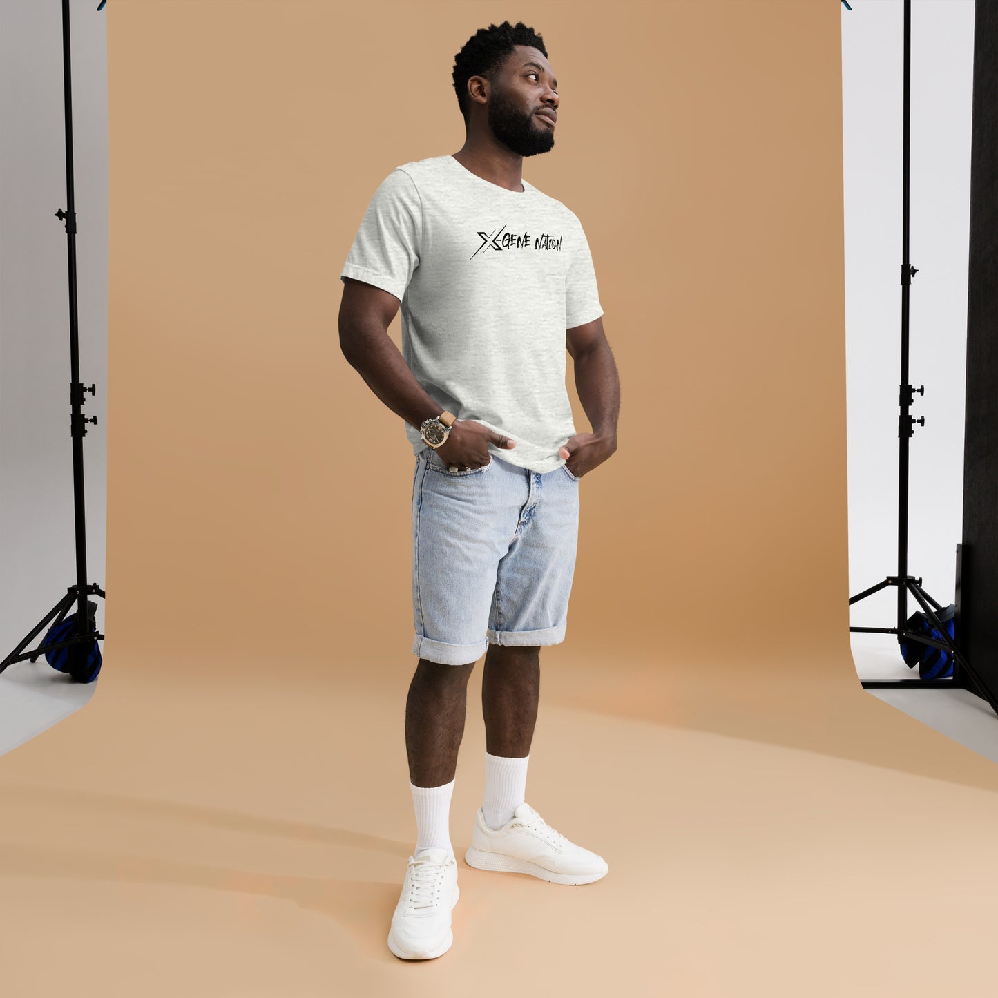 X-Gene Nation Script Logo Unisex T-Shirt Light