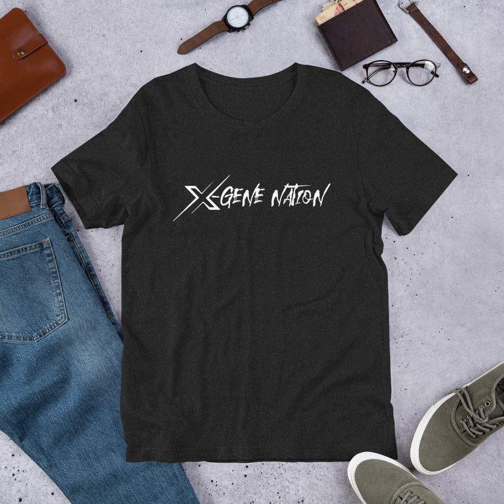 X-Gene Nation Script Logo Unisex T-Shirt Dark