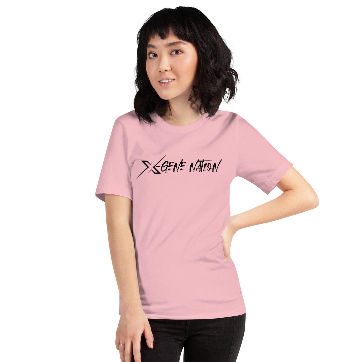X-Gene Nation Script Logo Unisex T-Shirt Light