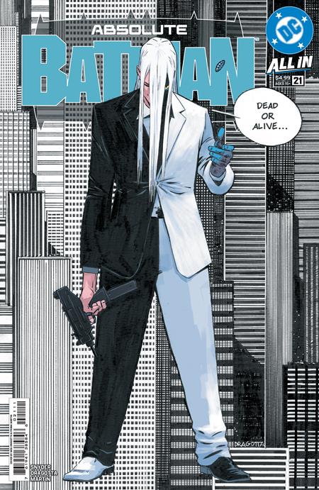 Absolute Batman #21 Cover A by Nick Dragotta featuring Two-Face as Scarecrow's reign of terror pushes Gotham City into chaos in the Absolute Batman universe.