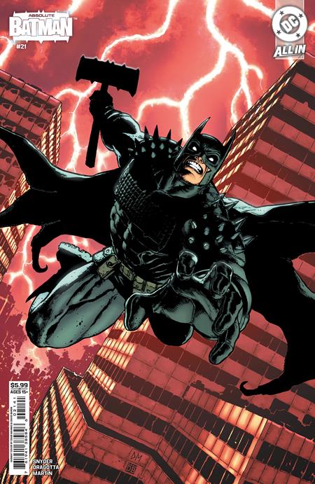 Absolute Batman #21 Cover D Doug Mahnke Card Stock Variant featuring Batman during Scarecrow's reign of terror in the Absolute Universe.