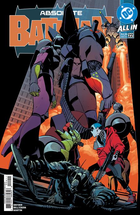 Absolute Batman #22 CVR A by Nick Dragotta featuring Batman and the origin of Harley Quinn in the Absolute Universe with cover artwork by Nick Dragotta for DC Comics.