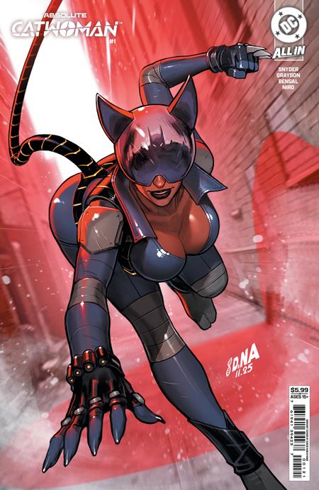 Absolute Catwoman #1 Cover B David Nakayama Card Stock Variant featuring Selina Kyle as the ultimate thief in her debut Absolute Universe comic series.