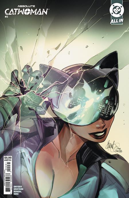 Absolute Catwoman #2 (Of 6) CVR C Mirka Andolfo Card Stock Variant featuring Selina Kyle on a mission for revenge in the Absolute Universe with premium card stock cover artwork by Mirka Andolfo for DC Comics.