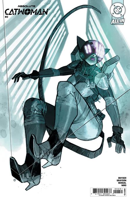 Absolute Catwoman #2 (Of 6) CVR E 1:25 Eric Canete Card Stock Incentive Variant featuring Selina Kyle in the Absolute Universe with premium ratio variant cover artwork by Eric Canete for DC Comics.