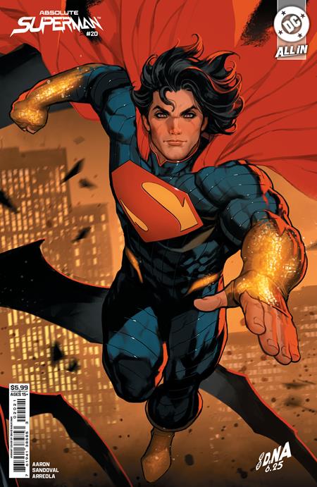 Absolute Superman #20 CVR B David Nakayama Connecting Card Stock Variant featuring Superman in an epic Absolute Universe battle with premium connecting cover artwork by David Nakayama for DC Comics.