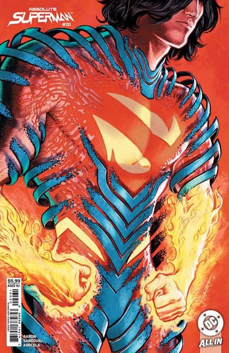 Absolute Superman #20 CVR C Juan Ferreyra Card Stock Variant featuring Superman in the Absolute Universe battling King Shazam, Hawkman, and a mysterious challenger with premium cover artwork by Juan Ferreyra for DC Comics.