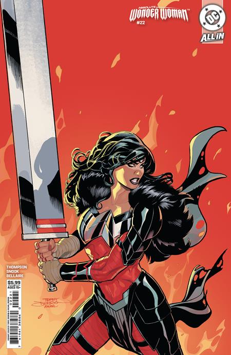 Absolute Wonder Woman #22 CVR B Terry Dodson Card Stock Variant featuring premium cover artwork by Terry Dodson showcasing Wonder Woman in the DC All In Absolute Universe.