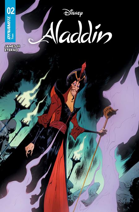 Aladdin #2 Cover C Jae Lee Variant featuring Jafar surrounded by eerie magical shadows on a dramatic Disney Aladdin collectible cover.