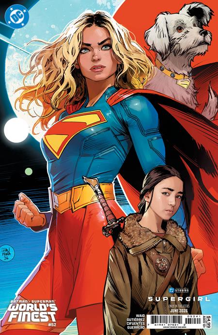 Batman Superman World's Finest #52 CVR D Dan Mora Supergirl Movie Variant cover featuring Batman and Superman in the DC Universe with exclusive Supergirl movie-inspired artwork by Dan Mora.