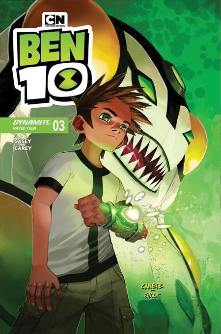 Ben 10 #3 CVR E Eric Canete Variant featuring Ben Tennyson battling Kraab and introducing Diamondhead with collectible cover artwork by Eric Canete for Dynamite Entertainment.