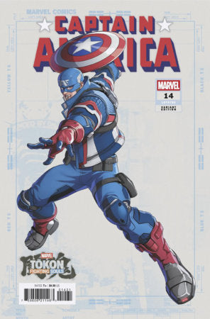 Captain America #14 Marvel Tokon: Fighting Souls Variant featuring exclusive Marvel Games-inspired cover artwork celebrating the Armageddon storyline with Captain America.