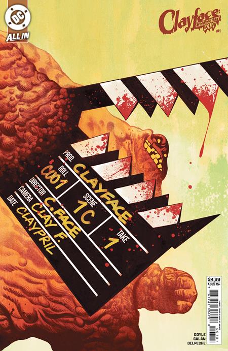 Clayface: Celebrity Dirt #1 (Of 6) CVR B Mike Del Mundo Card Stock Variant featuring Basil Karlo's terrifying return with premium cover artwork by Mike Del Mundo for DC Comics.