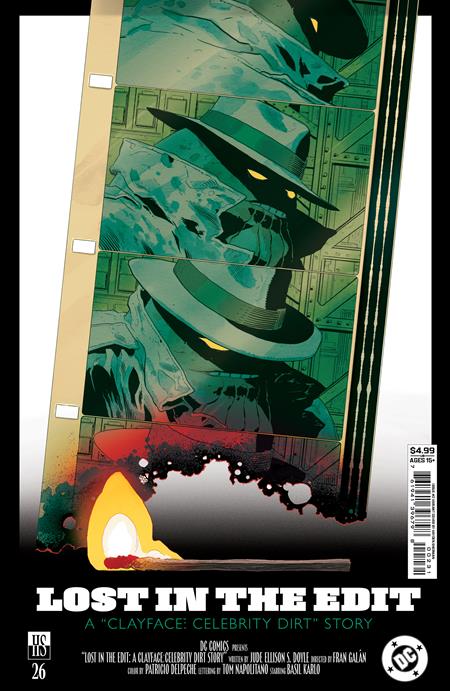 Clayface Celebrity Dirt #2 Cover C Hayden Sherman Card Stock Variant featuring mysterious shadowed figures in fedoras across a film strip above a burning match.