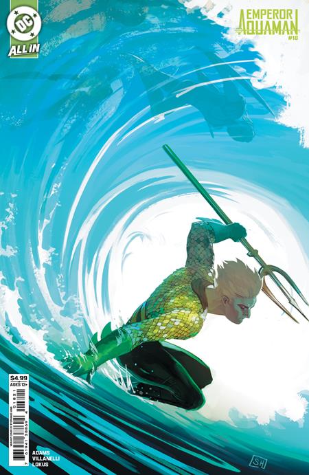 Emperor Aquaman #18 CVR B Stephanie Hans card stock variant cover featuring Aquaman in a cosmic prison storyline with Green Lantern Hal Jordan crossover artwork by DC Comics.