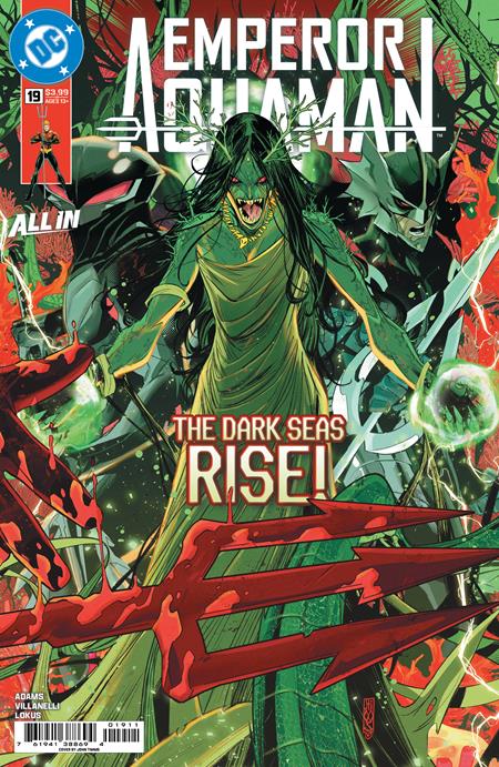 Emperor Aquaman #19 CVR A by John Timms featuring Mera leading the defense of Atlantis against a growing galactic threat in this DC Comics adventure.