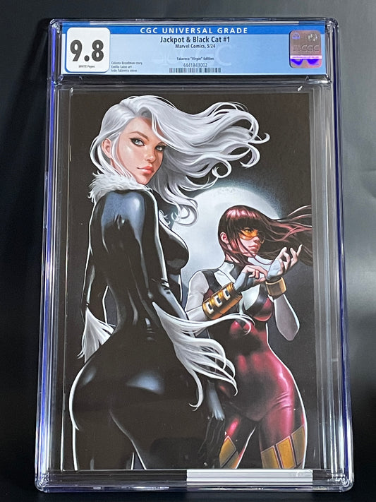 Jackpot and Black Cat #1 - Ivan Talavera - CGC 9.8 - Virgin Variant LTD 600