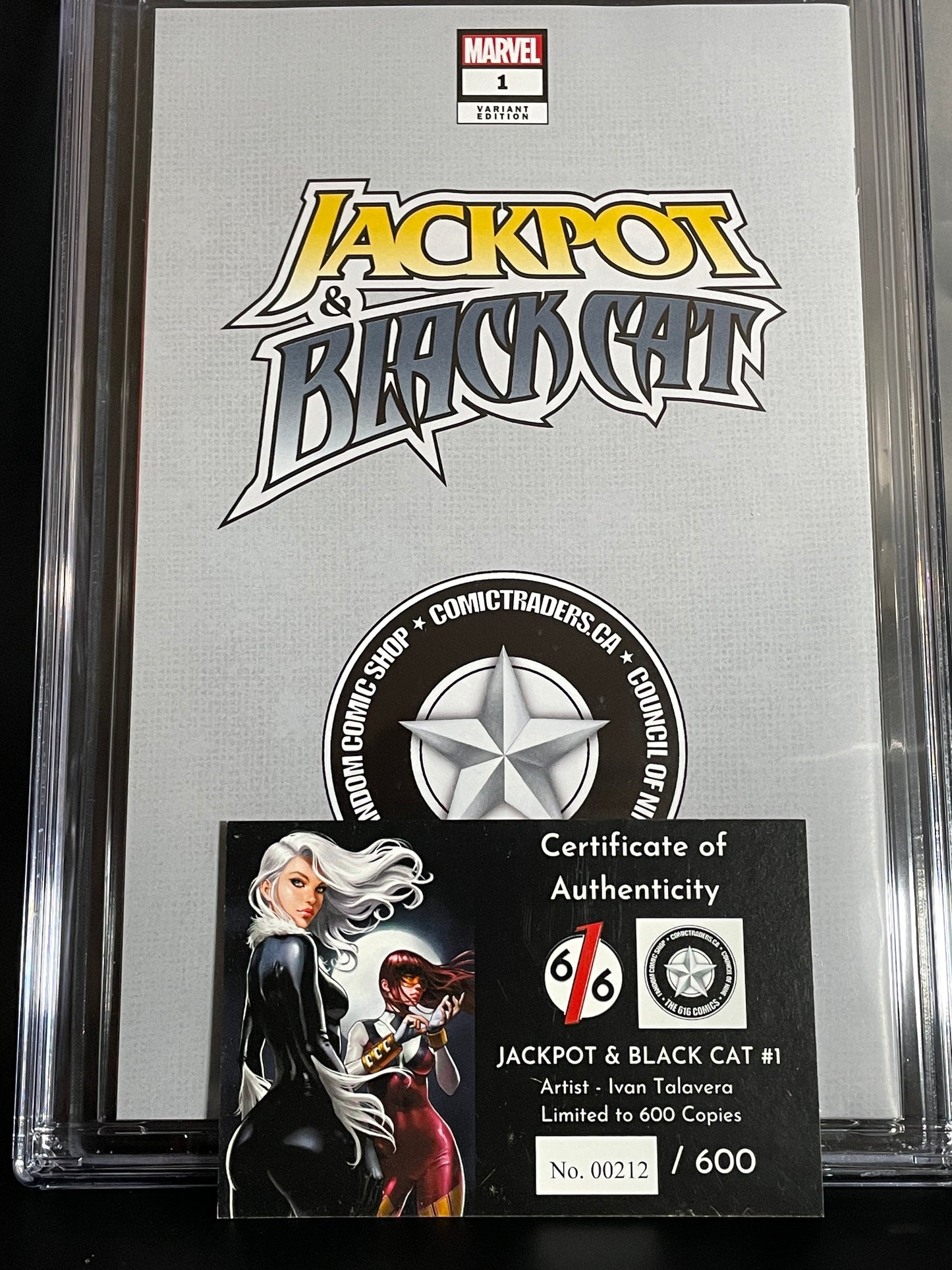 Jackpot and Black Cat #1 - Ivan Talavera - CGC 9.8 - Virgin Variant LTD 600