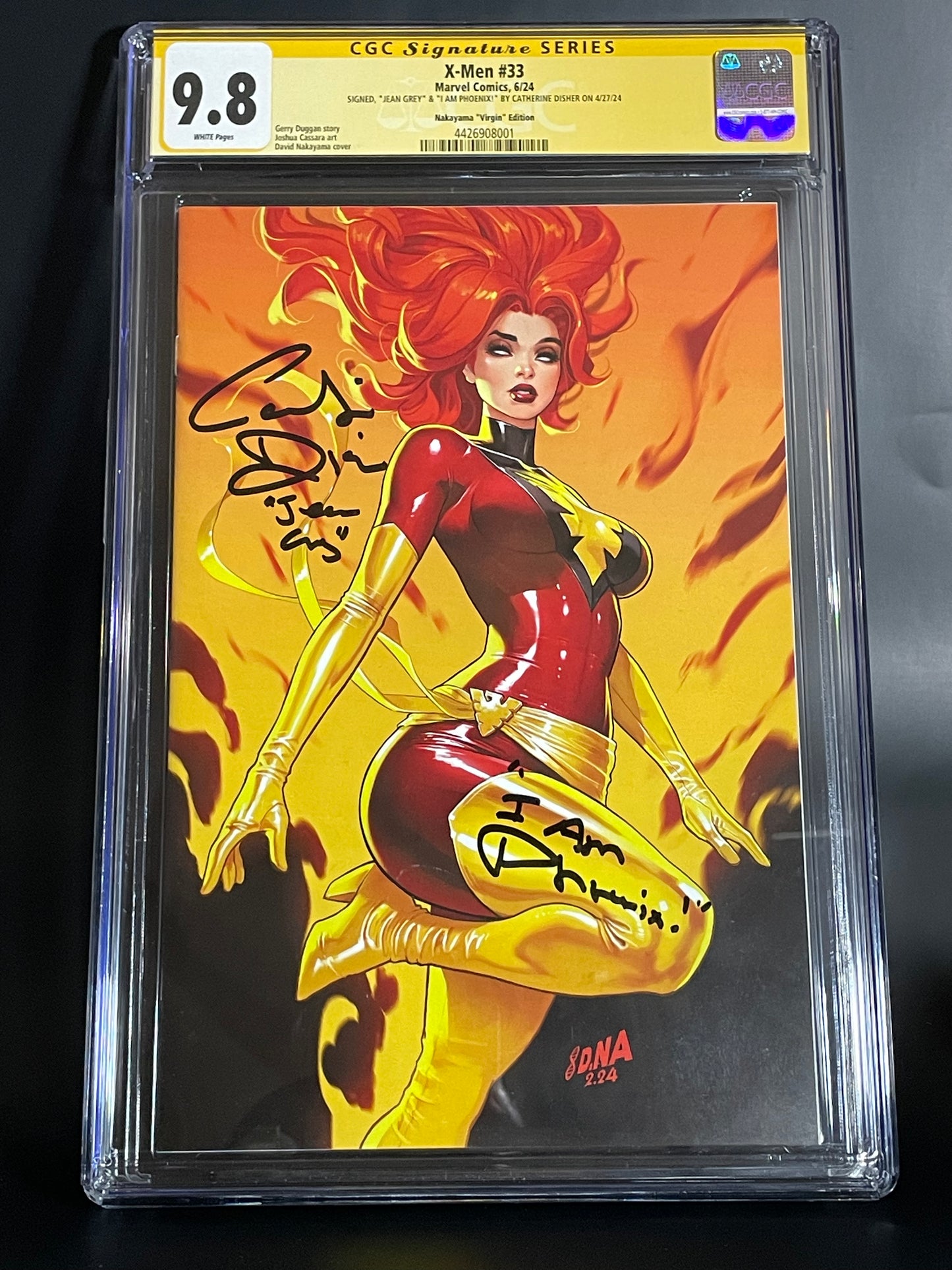 X-Men #33 - David Nakayama - CGC 9.8 SS - Signed by Actor Catherine Disher "Jean Grey"