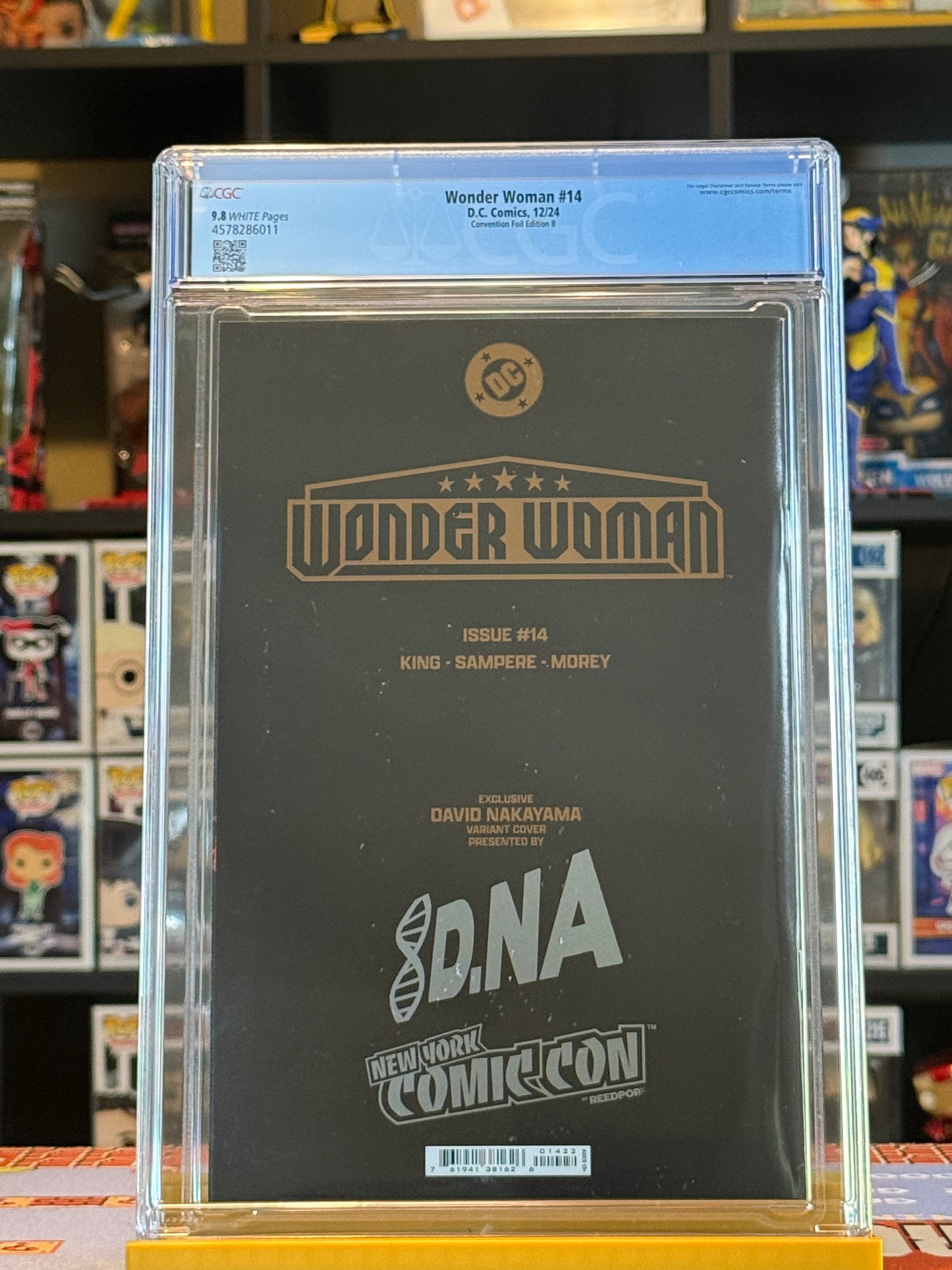 Wonder Woman #14 – NYCC Foil Virgin Variant by David Nakayama | CGC 9.8