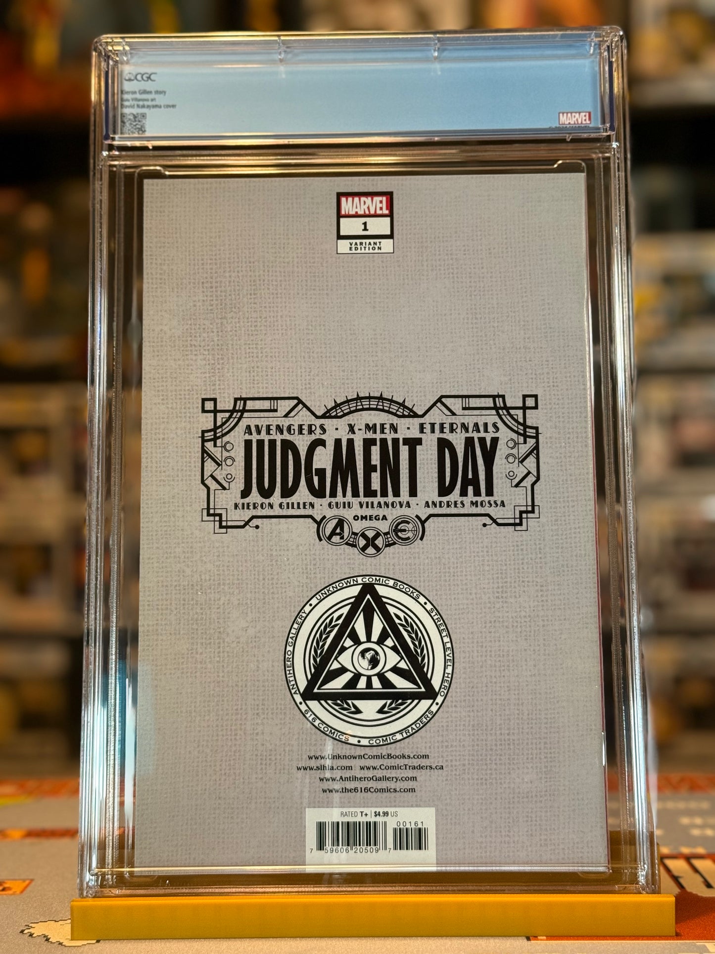 A.X.E. Judgement Day Omega #1 – CGC 9.8 | David Nakayama Virgin Variant | Custom X-Men Label